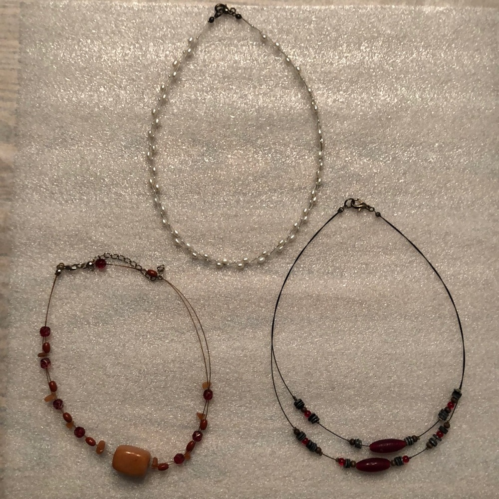 EUC set of 3 fashion necklaces